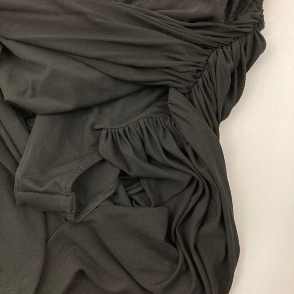NWT Alexandre Vauthier Draped Halter Jersey Dress Size 36 Black Asymmetric - Picture 9 of 14